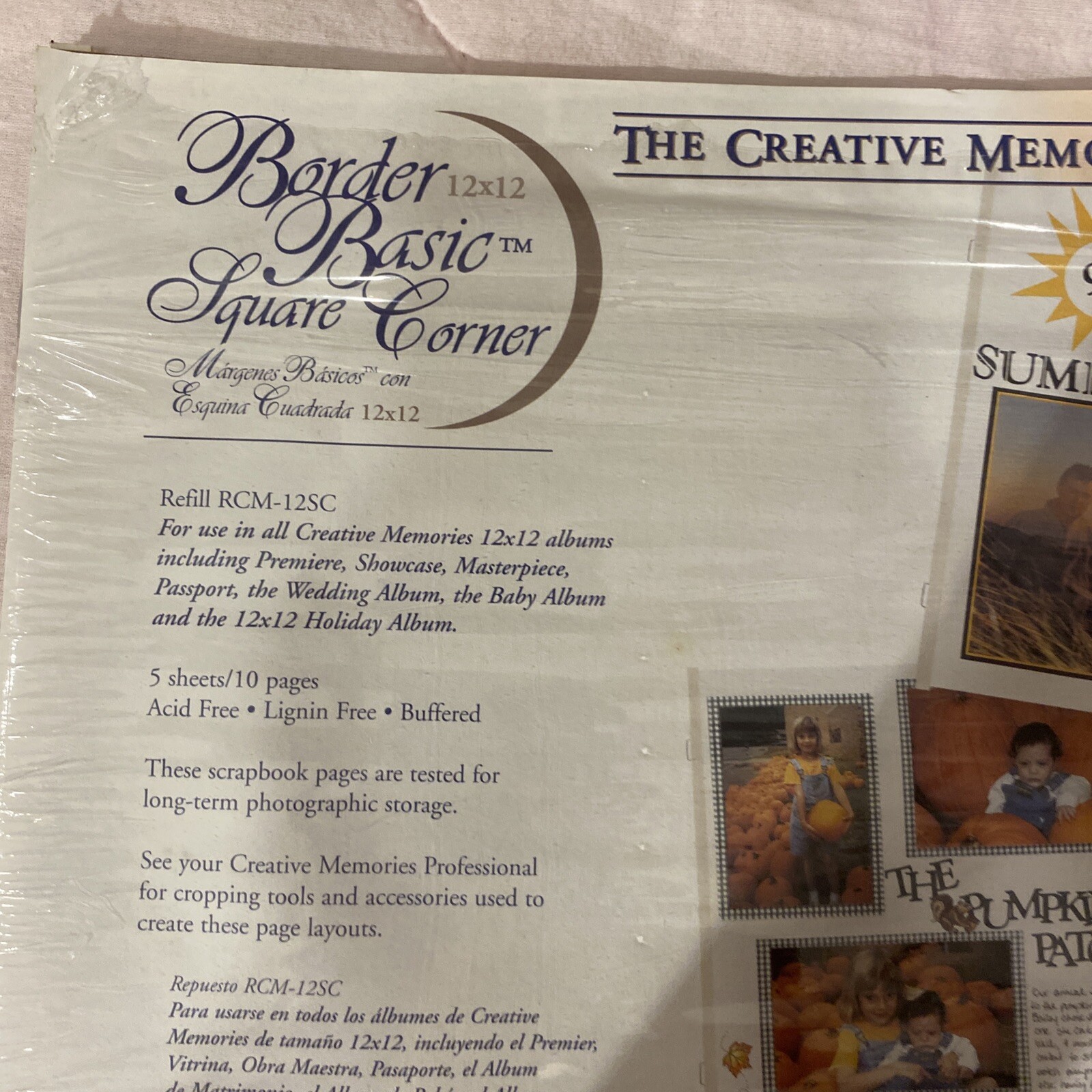 NEW Creative Memories Collection Border Basic Square Corner 12 x 12