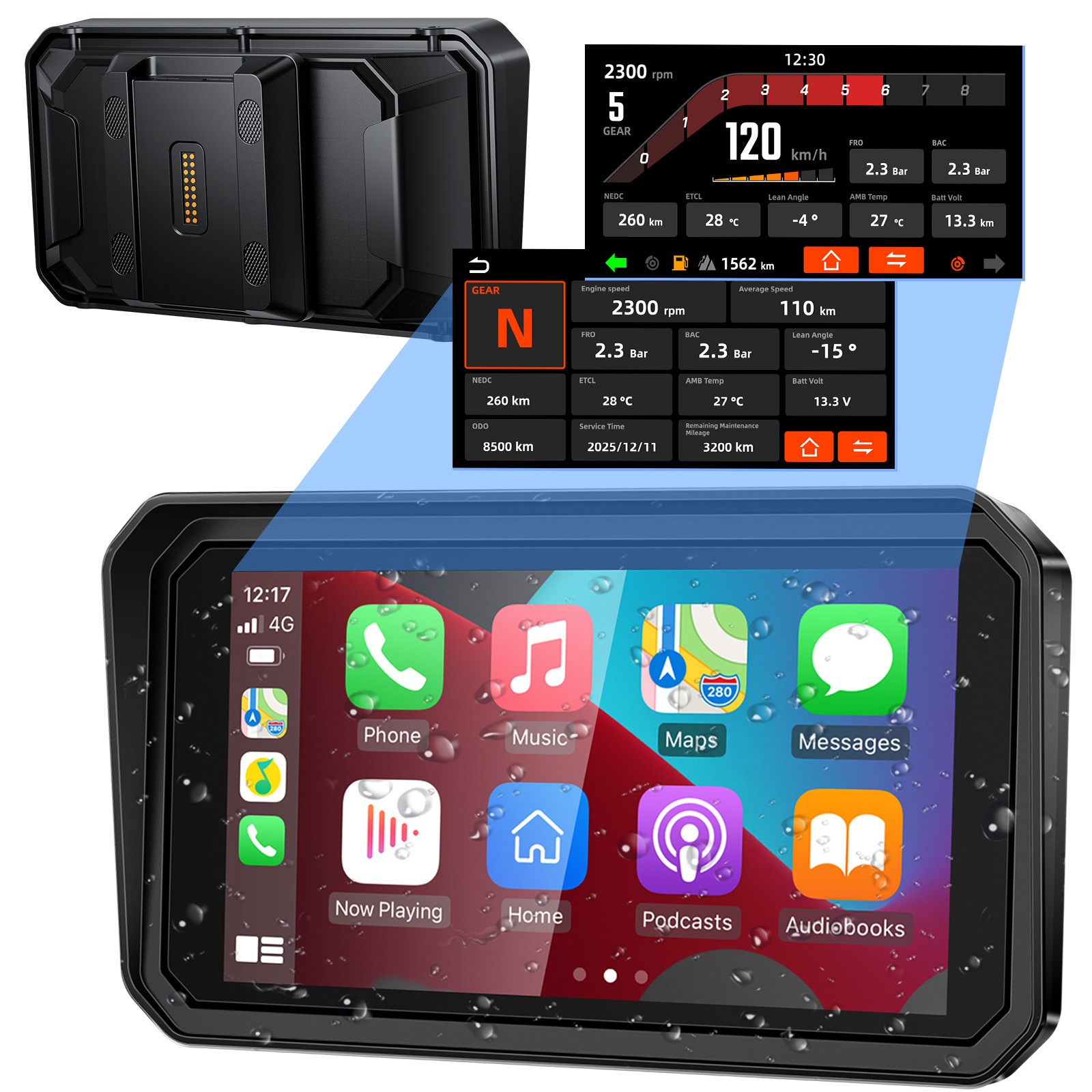 6 Inch Motorcycle Carplay Screen for BMW R1200GS R1250GS S1000XR Motorcycle GPS