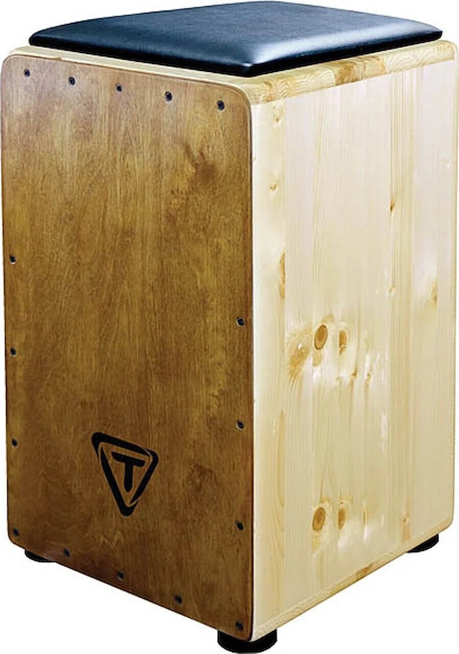 Tycoon Solid Pine Cajon Drum w/ Padded Seat