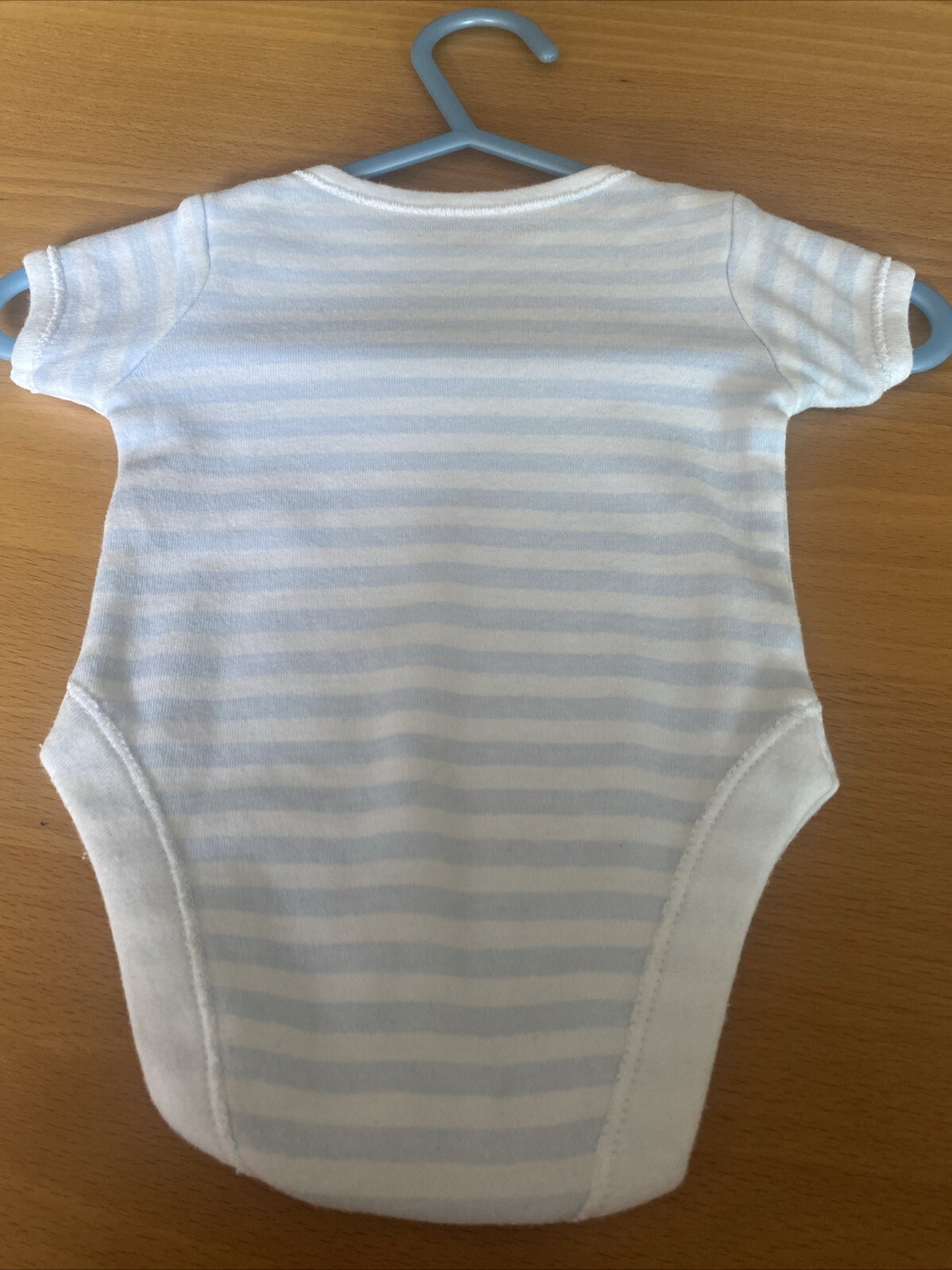 baby boys clothes Newborn 7lbs Earlydays White Blue Stripe Short Sleeve Vest Top