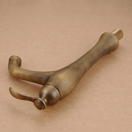 Retro Antique Brass Single Lever Bathroom Sink Basin Mixer Tap Faucet Gnf104