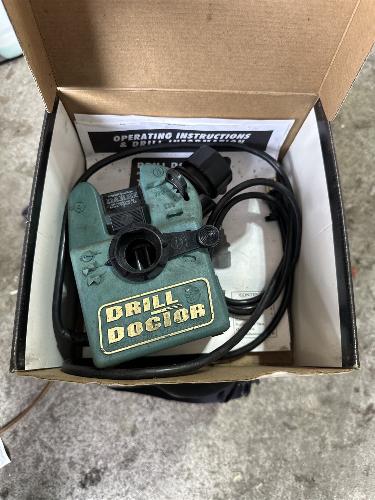 Drill Doctor Model DD500SP DD750SP Tradesman Drill Bit Sharpening Machine