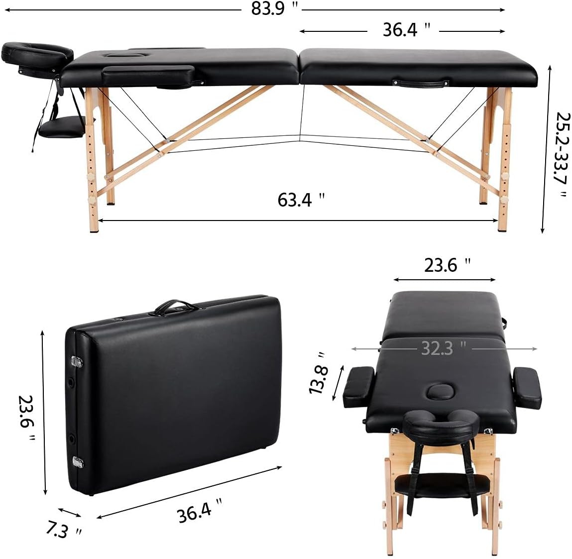 Massage Table Portable Lash Beds Spa Bed Massage Couch Foldable Spa Tables