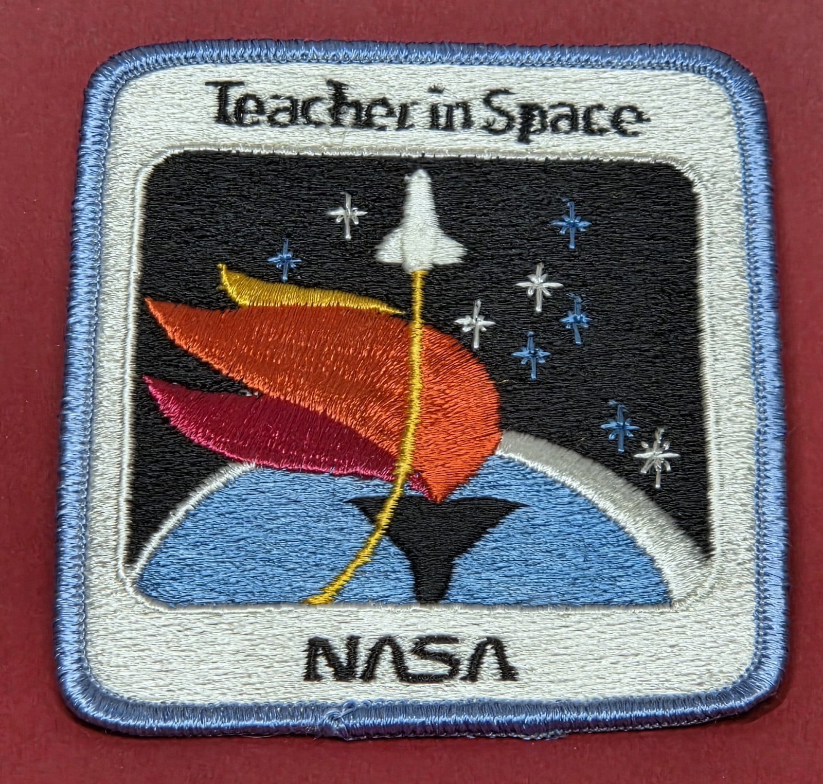 NASA Teacher in Space Project Patch 4" x 3¼" Christa McAuliffe 1984-1990