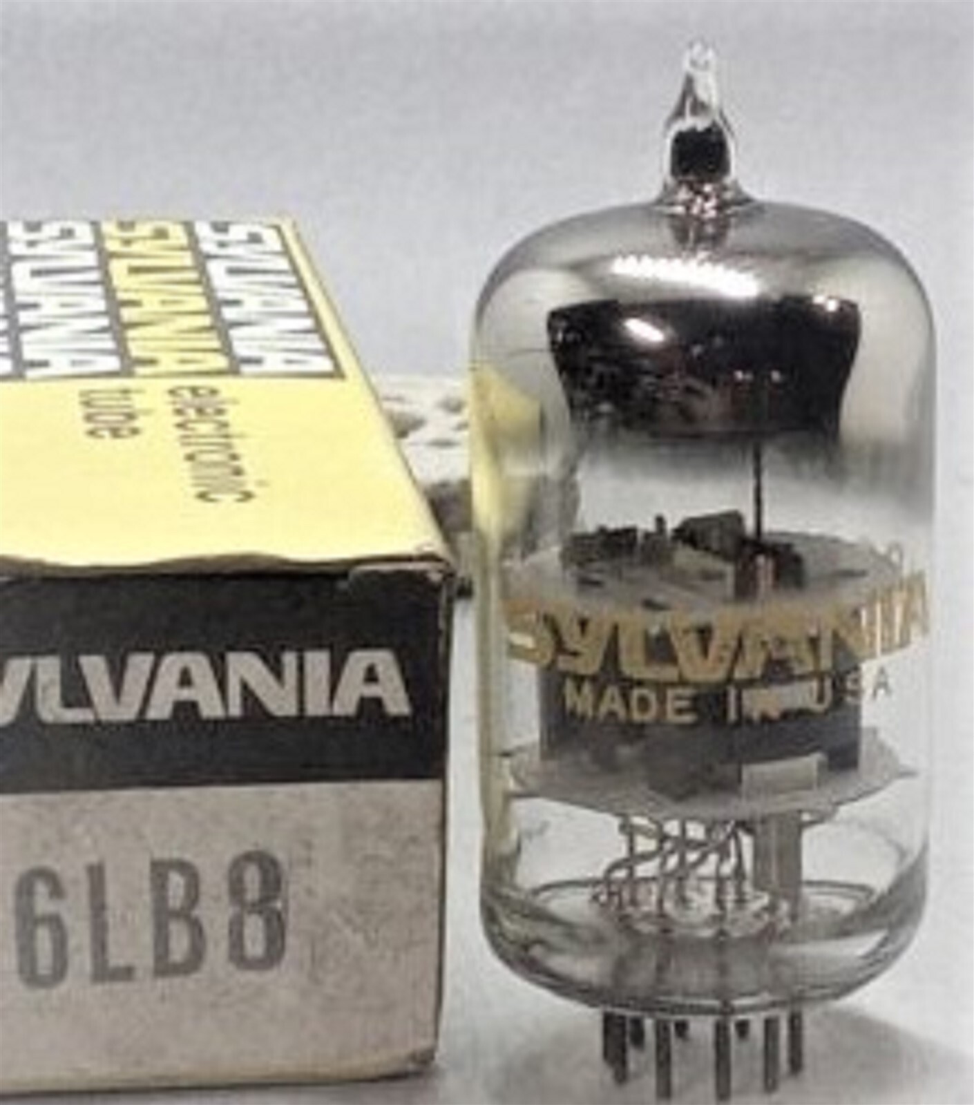 6LB8 TUBE SYLVANIA NIB TESTED & BOXED VINTAGE COMMERCIAL SURPLUS