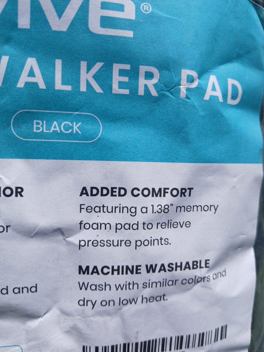 VIVE Mobility Memory Foam Knee Walker Pad - CSH1006BLK New