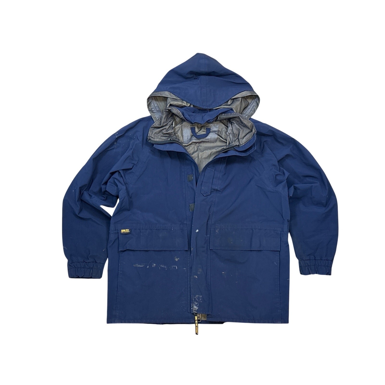 Vintage Propper Foul Weather Parka Gore-Tex Military Medium Navy USA made grunge