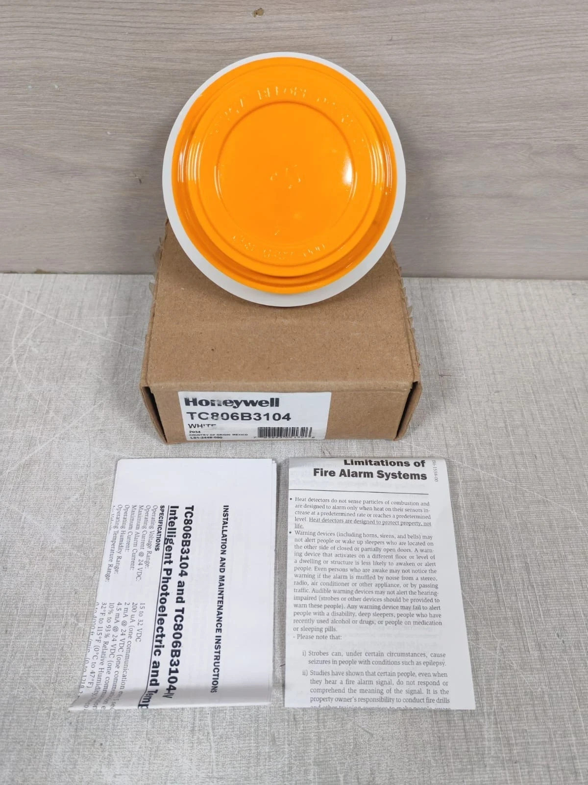 HONEYWELL TC806B3104 Heat Detector