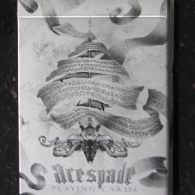 ARCANE WHITE GAFF ACESPADE DECK PLAYING CARDS BY ELLUSIONIST MAGIC TRICKS