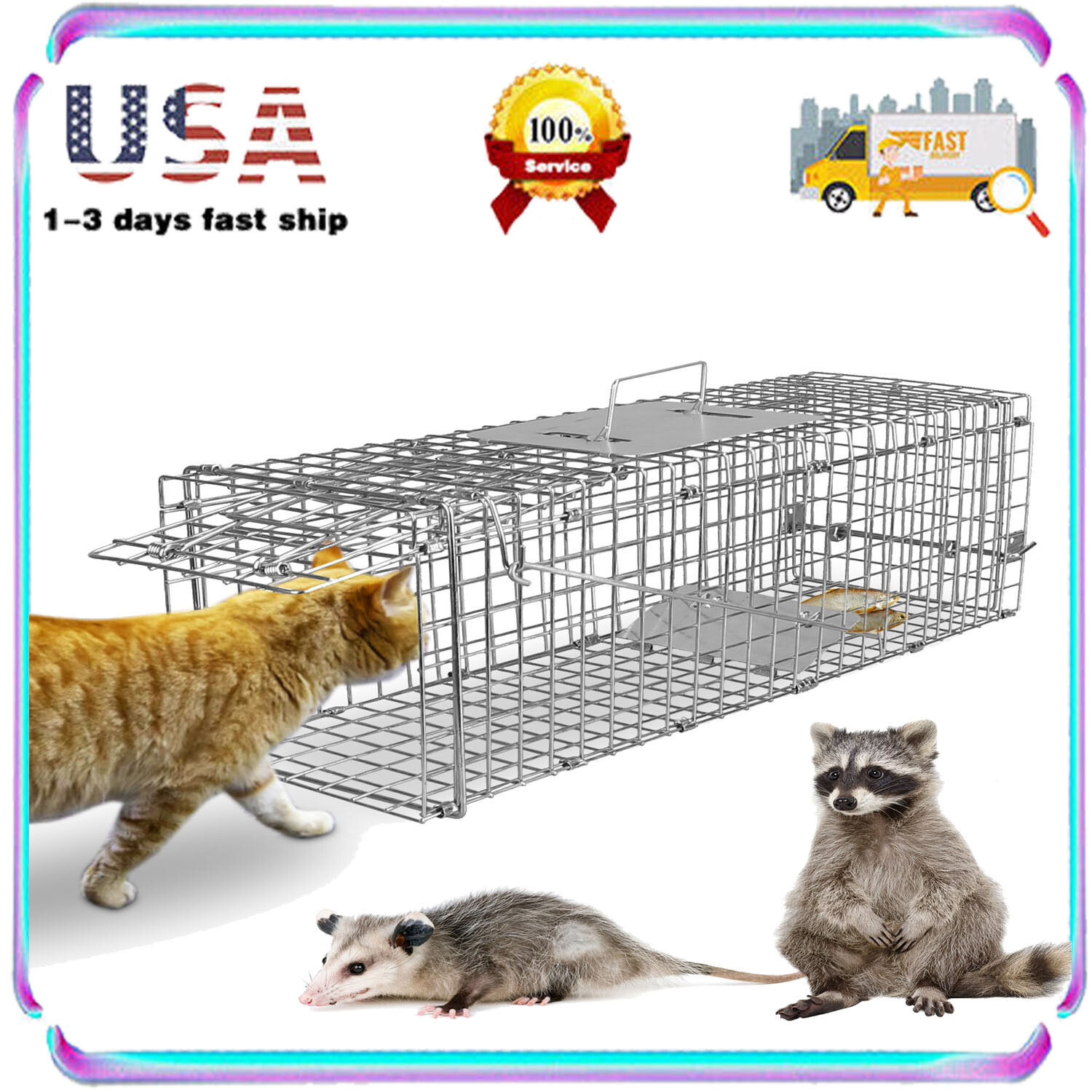 Humane Animal Trap Live Animal Trap Catch Live Animal Cage for Small Raccoons