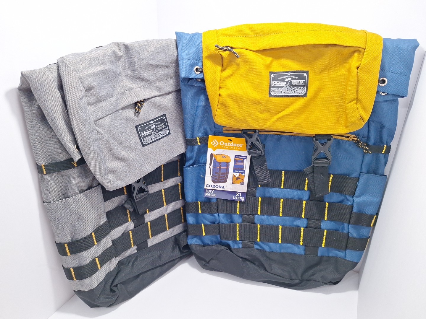 Outdoor Products Cordura Nylon Backpack Daypack USA Hiking/Camping Set Of 2 NWT