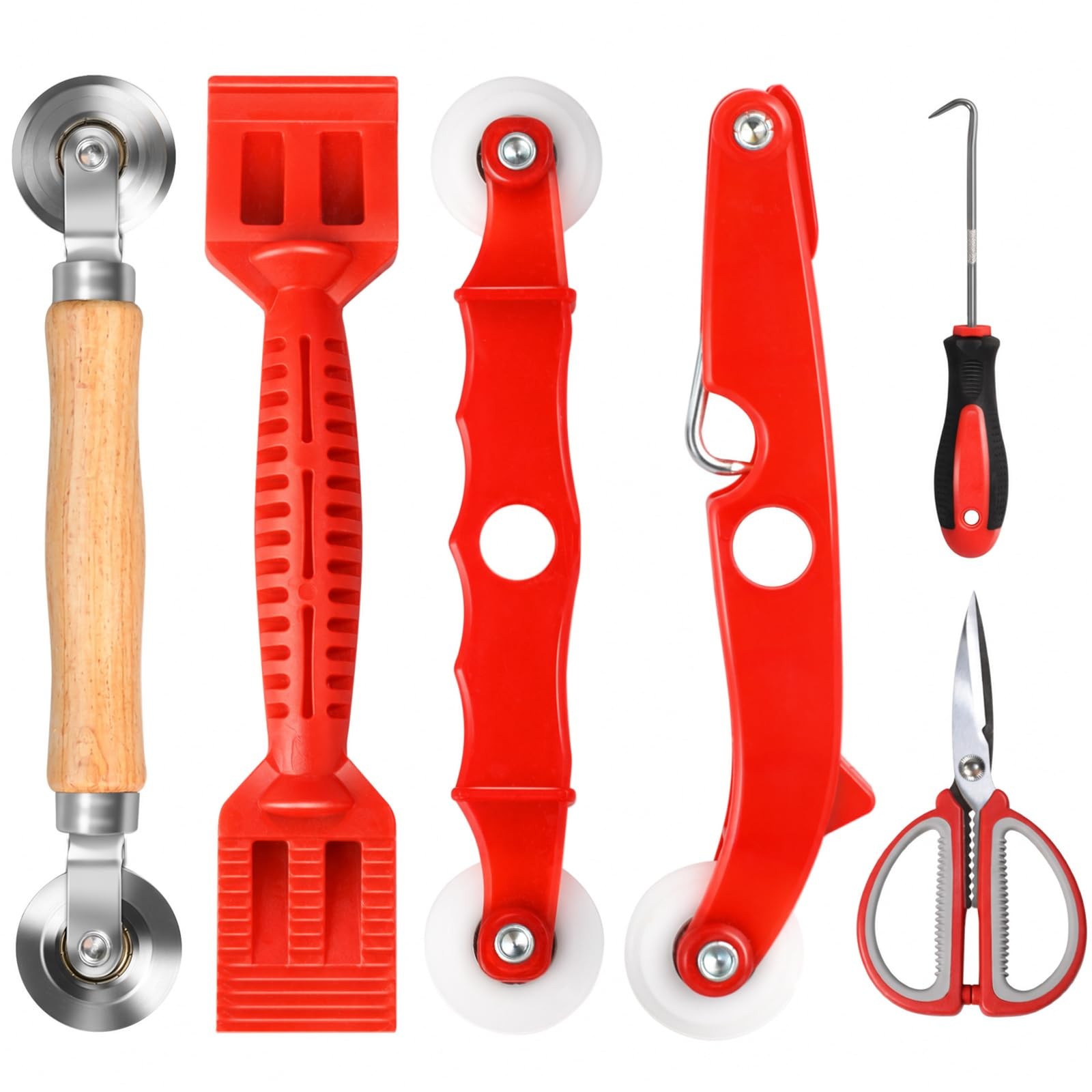 Screen Repair Tool,Screen Roller Tool,Screen Spline Tool,6 in 1 Window Screen To