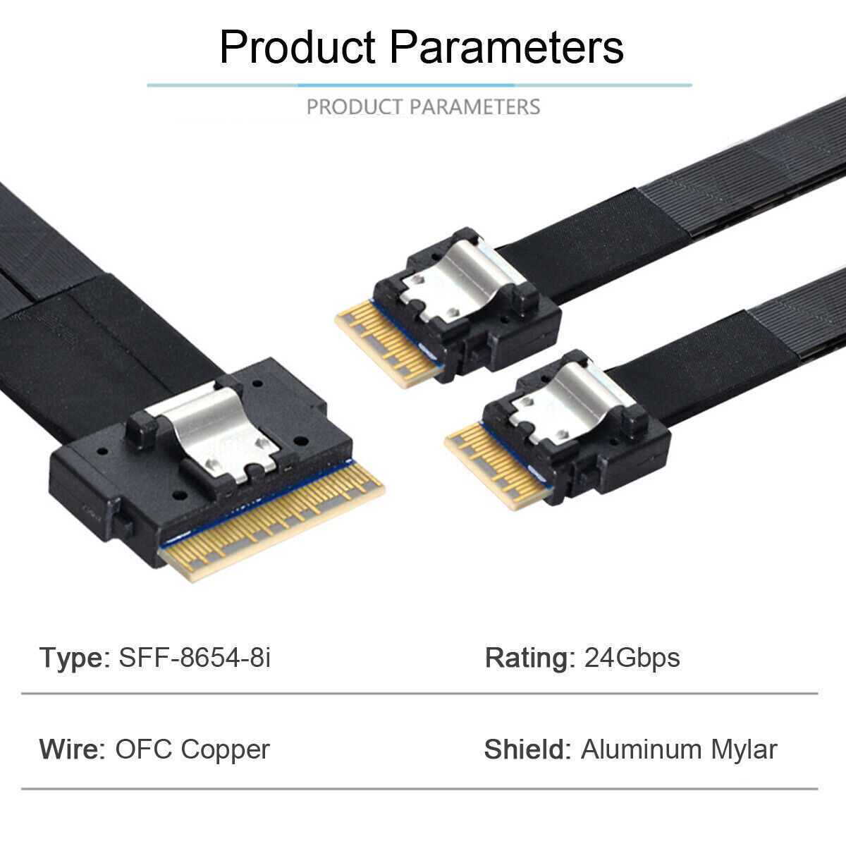 Slim 4.0 Slimline SAS SFF-8654 8i 74pin to Dual 4i 38Pin PCI-E 8654 PCIE SSD