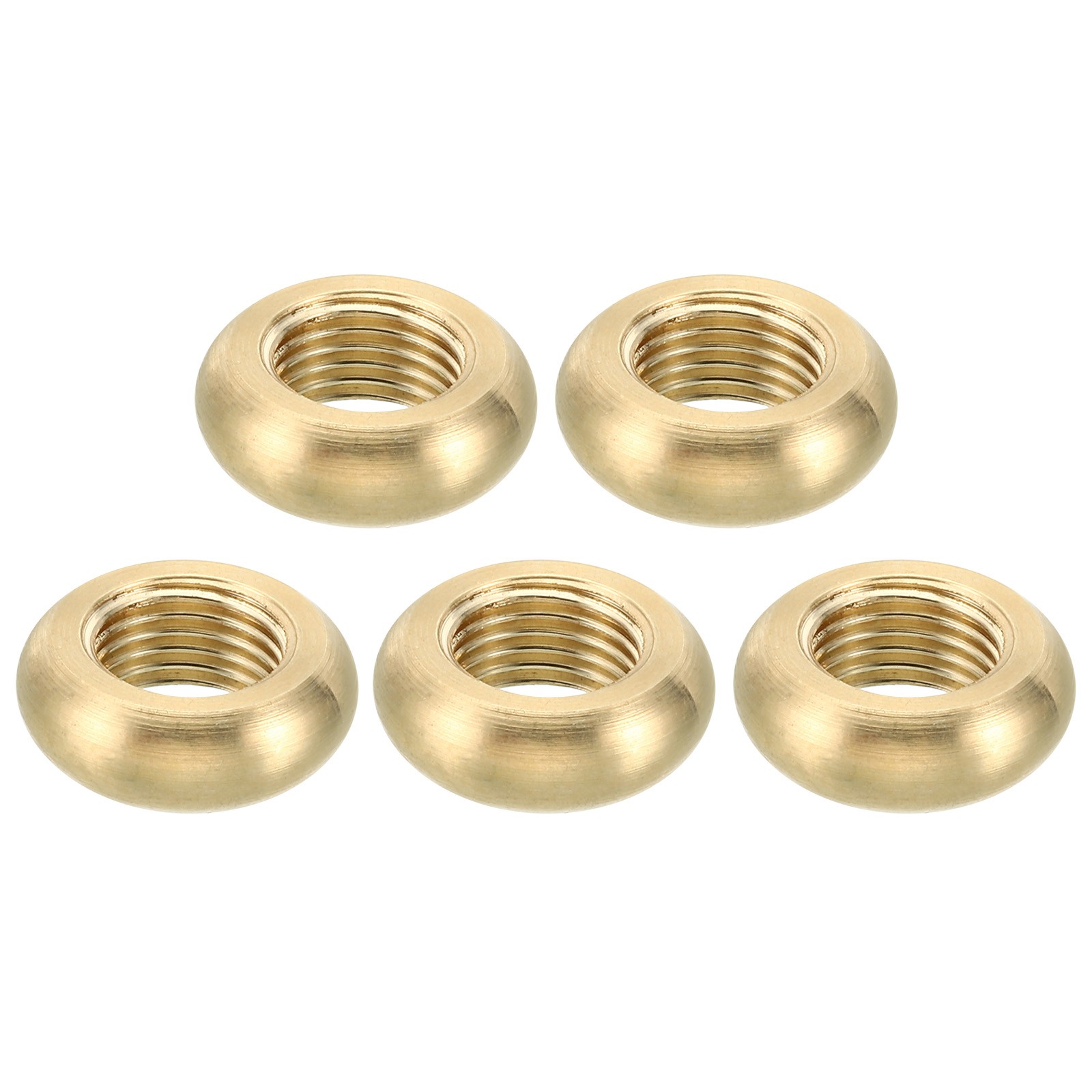 M10x1 Round Locknut 5pc Solid Brass Edge Flat Nut Thin Screw Lock Nut 16.5mmx6mm
