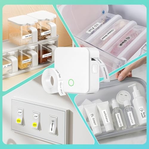 P0 Label Maker, Thermal Machine Sticker Label Printer, Label Maker Waterproof