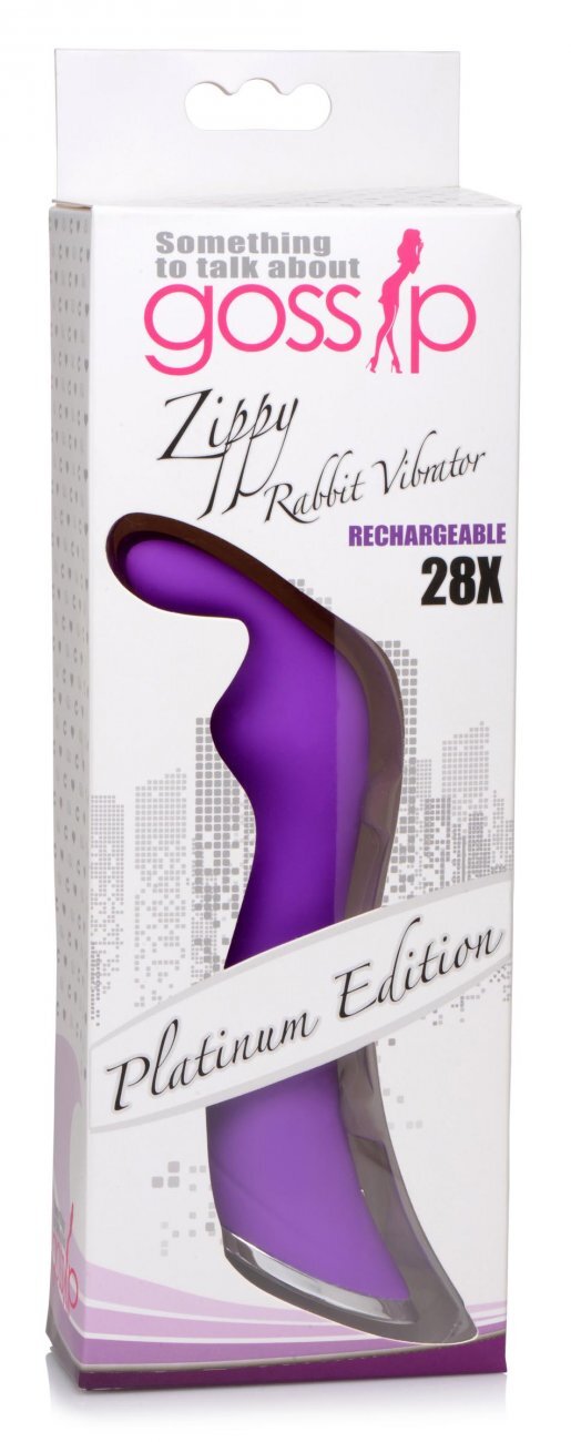 Gossip: Zippy Silicone Rabbit Vibrator ---FREE SHIPPING!!!