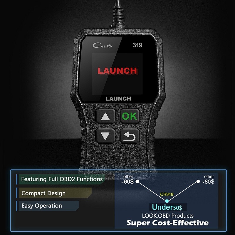 LAUNCH Automotive OBD2 Diagnostic Scanner Car Check Engine Light OBD Code Reader