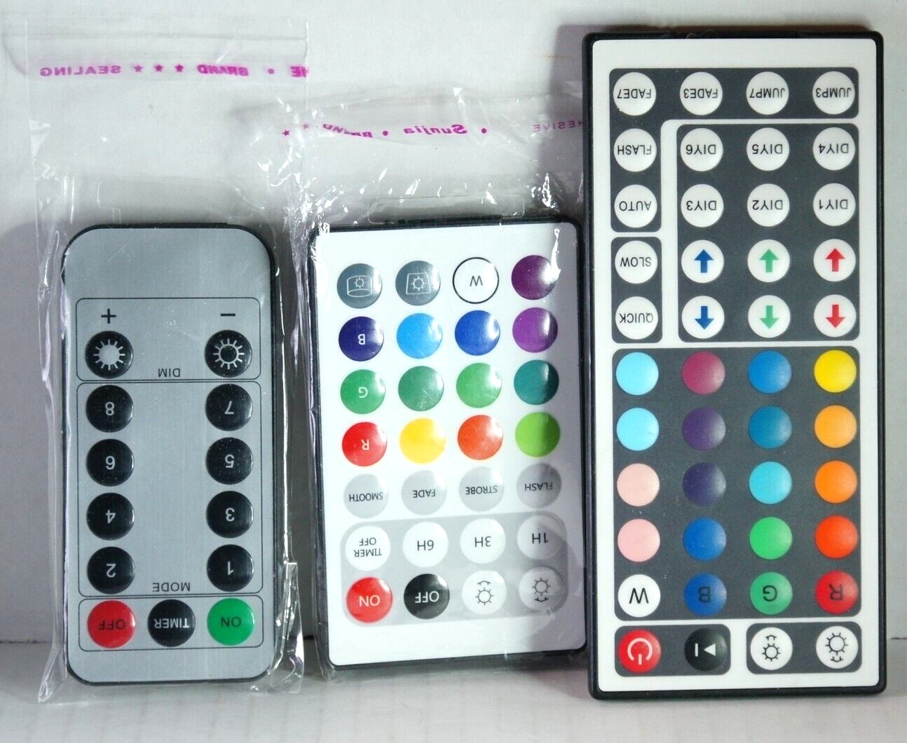 Lot of 3 Small LED Remote Controls