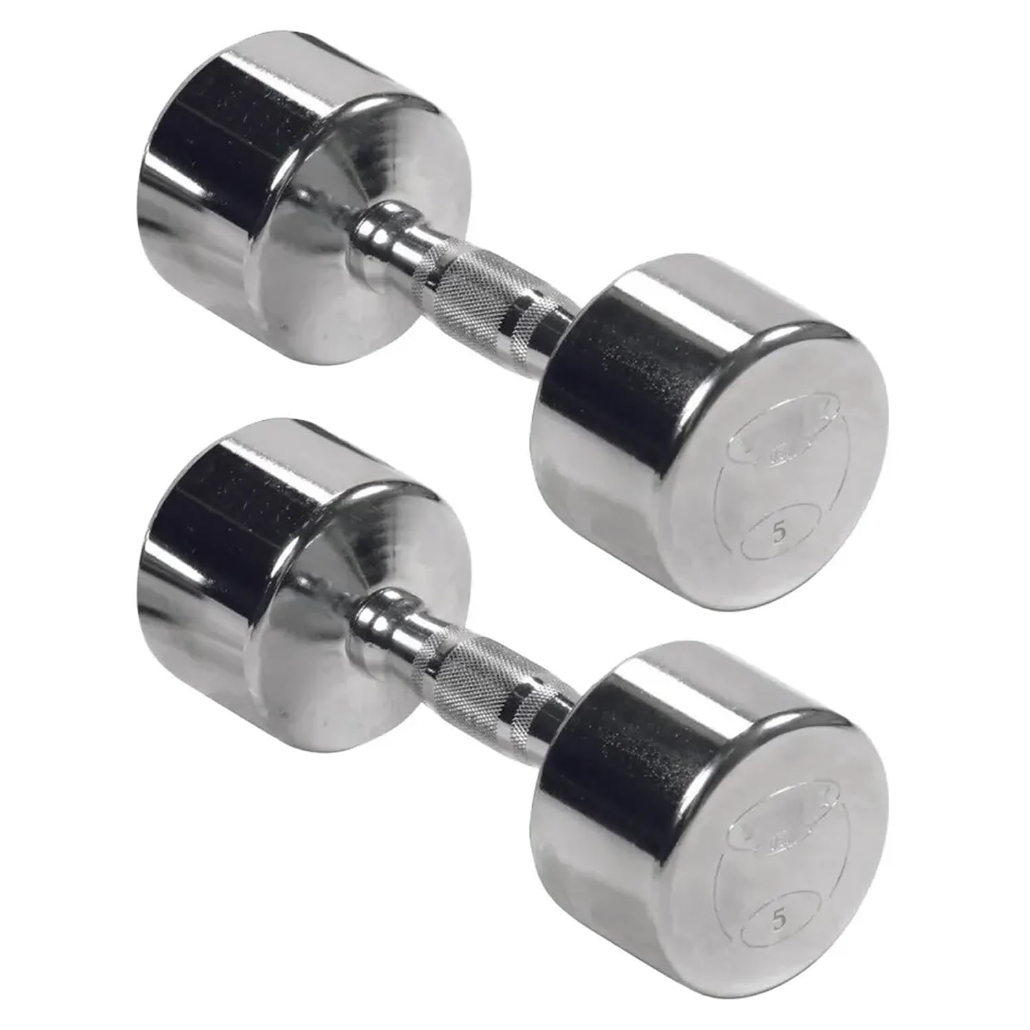 York Barbell Professional Chrome Dumbbell with Ergo Grip, Heavy-Duty, 5lb Pak 2