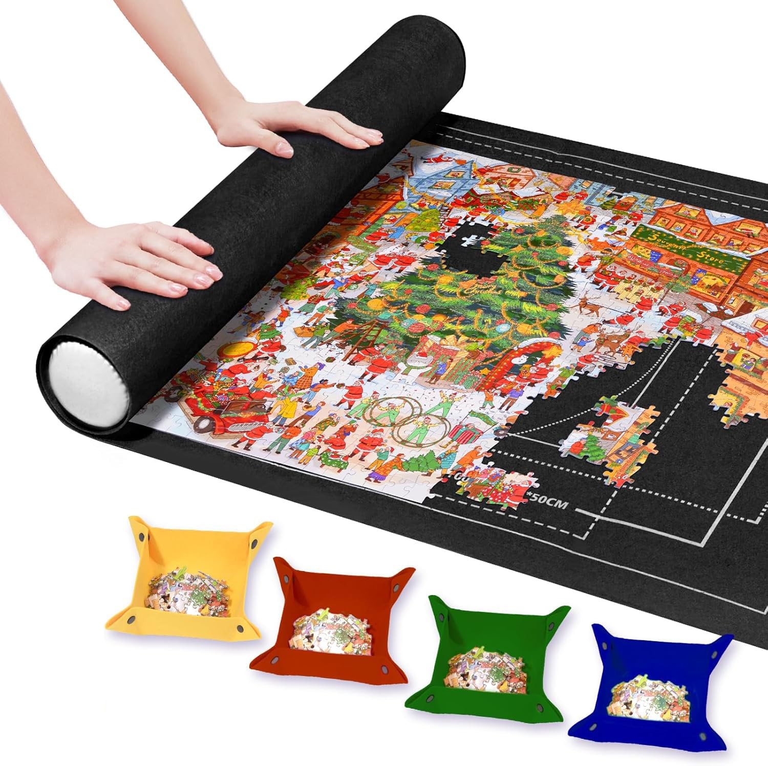 2000pcs Puzzle Mat Roll Up| Jigsaw Roll-Up 2000pcs, Black