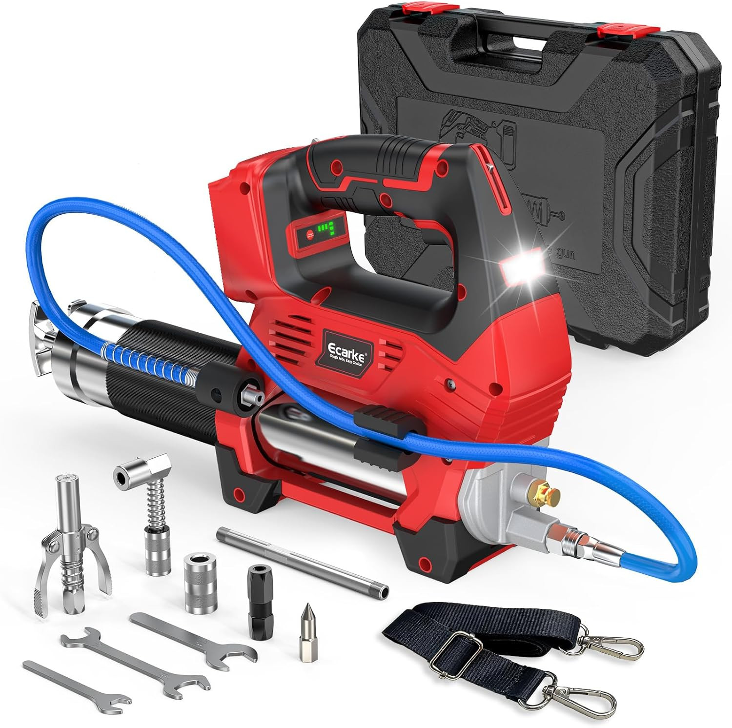 Cordless Grease Gun Compatible with Milwaukee 18V Battery (Tool Only), 3‑Speed A