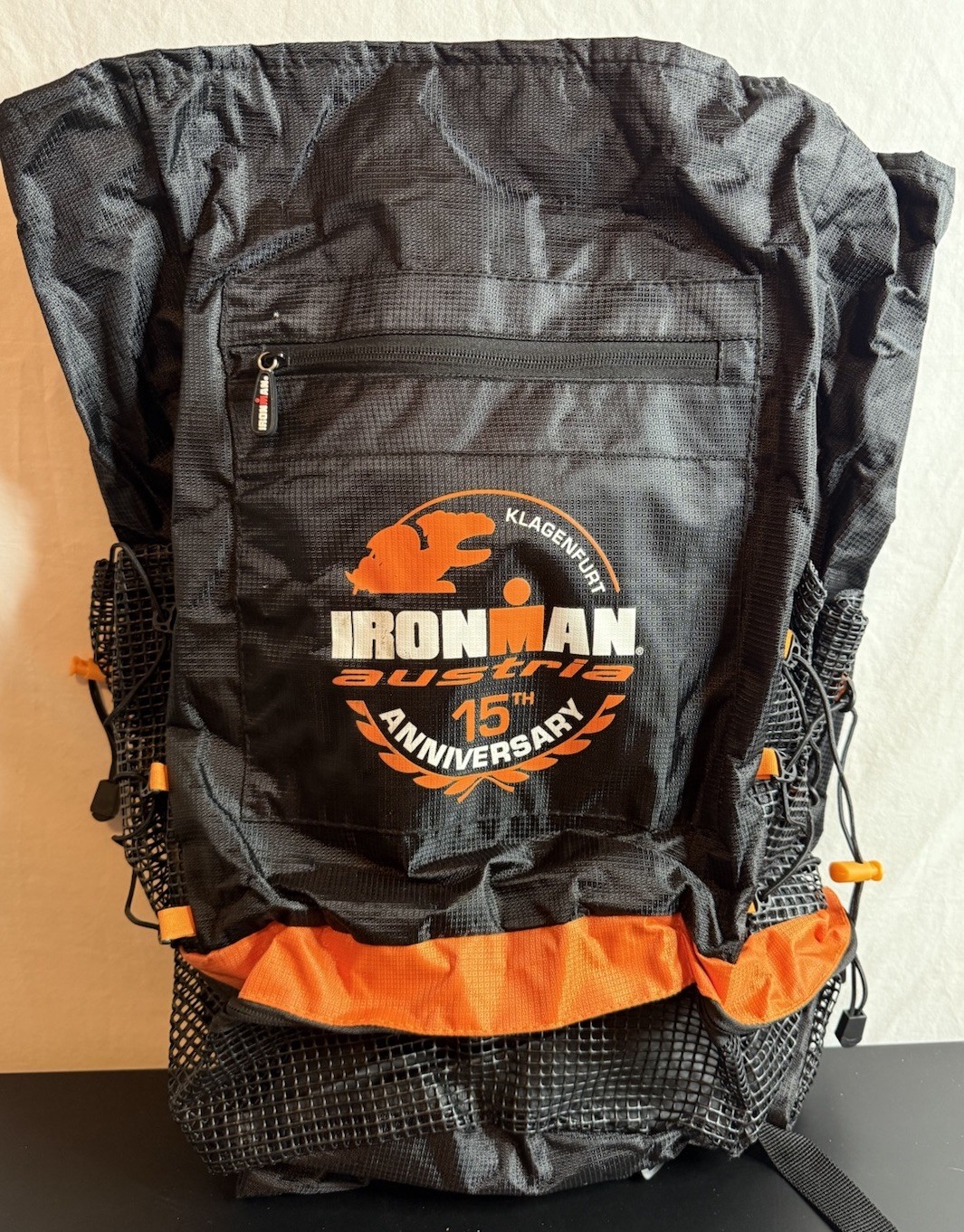 Ironman Klagenfurt Austria Backpack Gear Dry Bag Waterproof Black Orange
