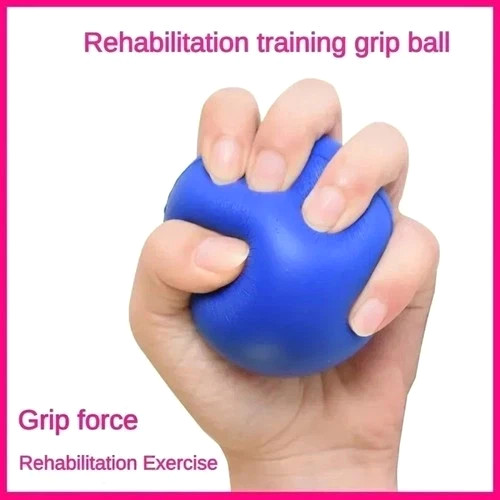 Massage Therapy Grip Ball Hand Finger Strength Exercise Stress Relief(Blue) 1PCS