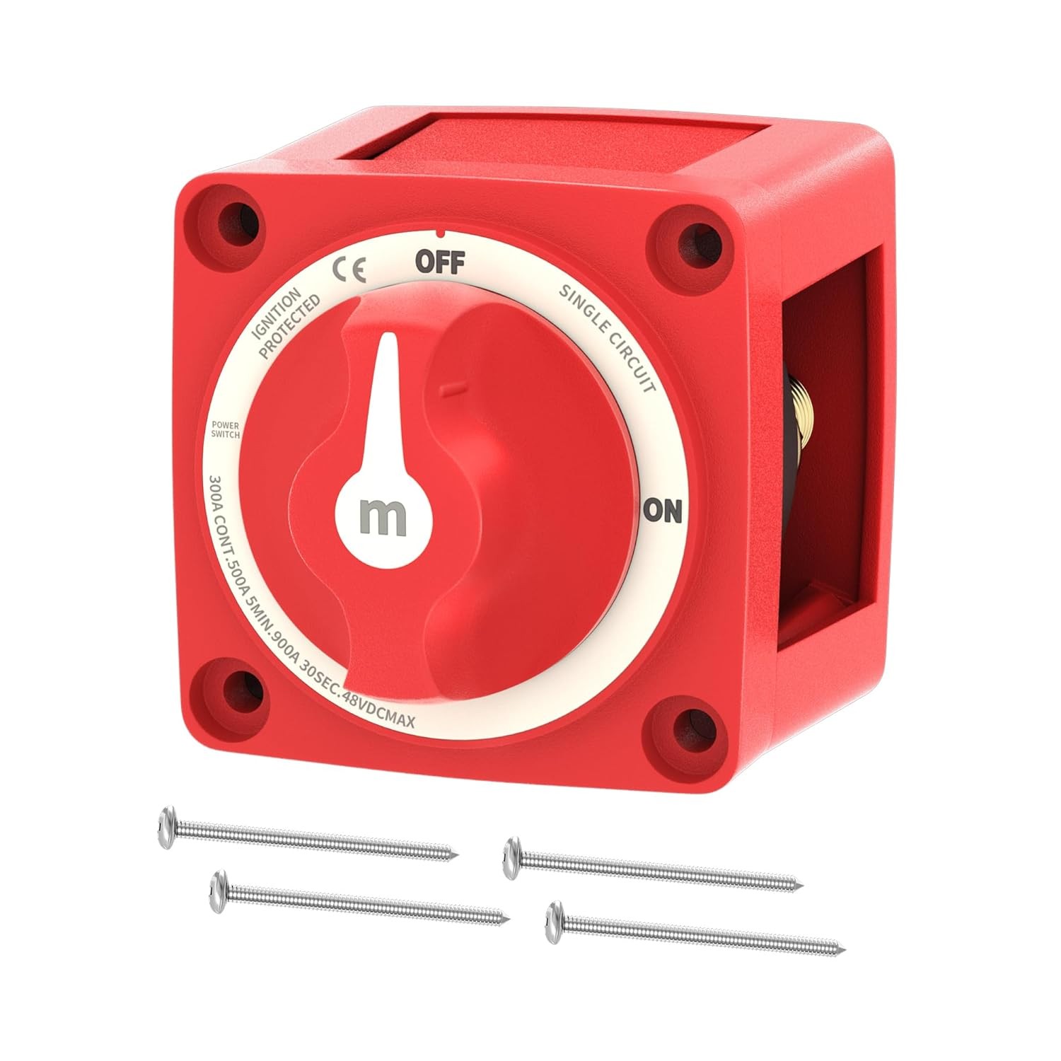 300A Boat Battery Disconnect Switch Waterproof 12V 48V Battery Shut Off Switch O