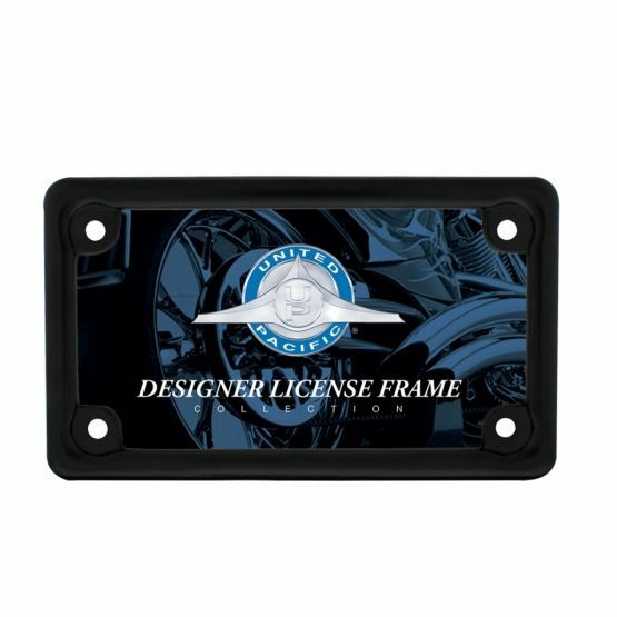 Black Motorcycle License Plate Frame - Metal