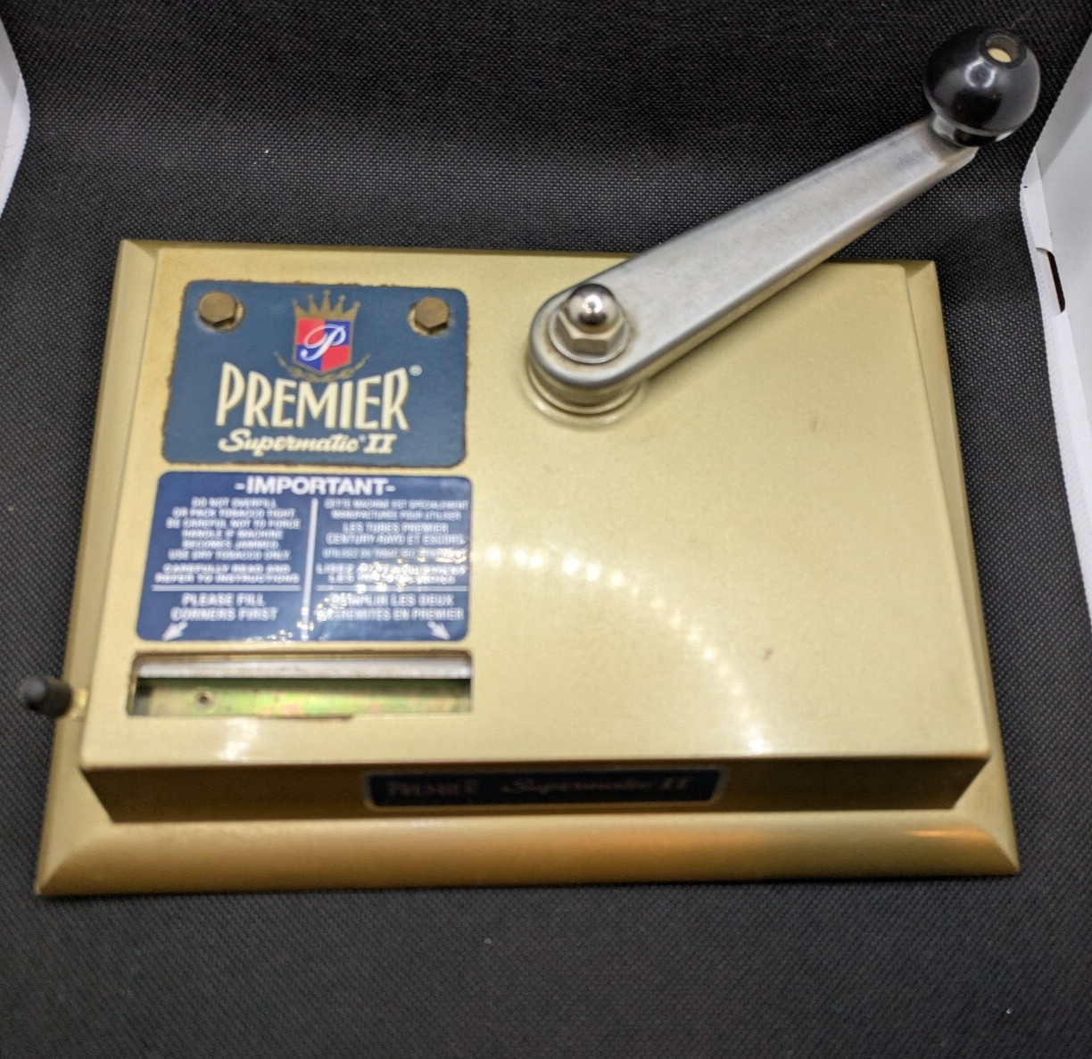 PREMIER Supermatic II Cigarette Injector Machine Brasstone Vintage