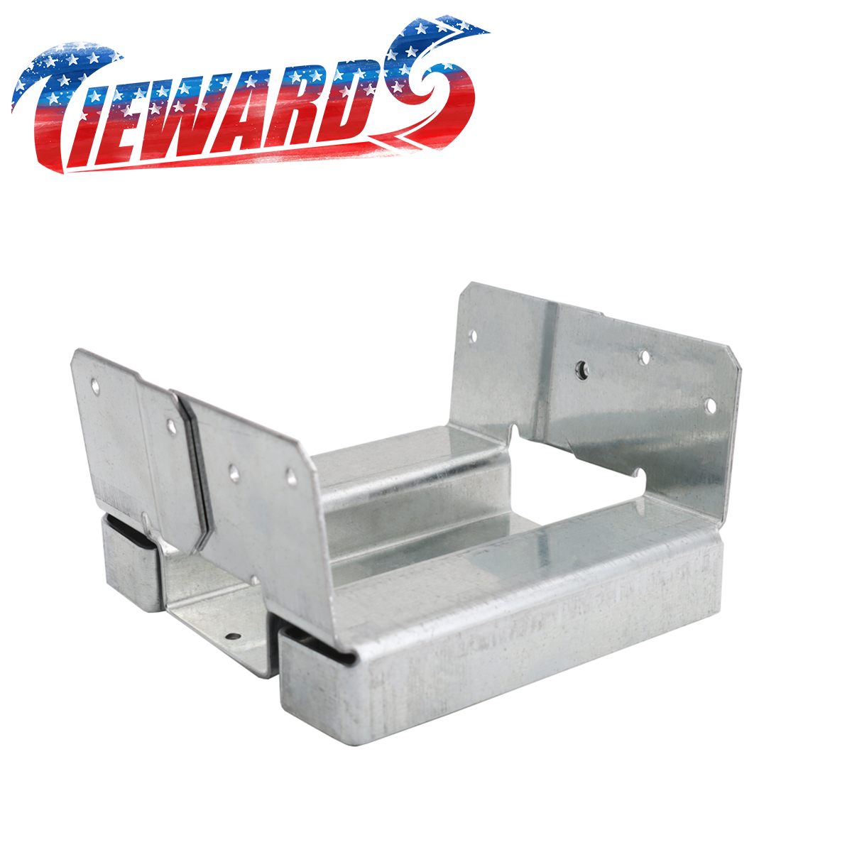 TIEWARDS ABA66Z ZMAX Galvanized 14-Gauge 6x6 Adjustable Post Base 10-per Box