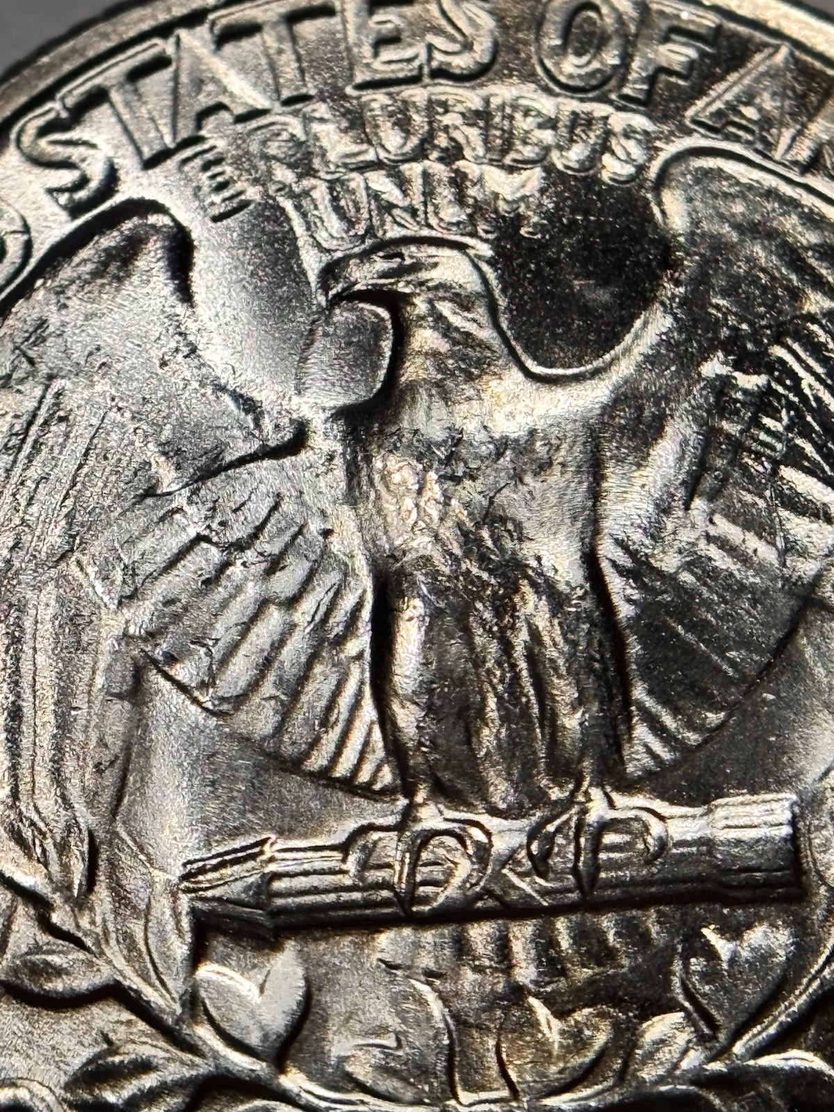 1942-S Washington Quarter. MAJOR DIE CLASH ERROR. Obverse And Reverse!!!