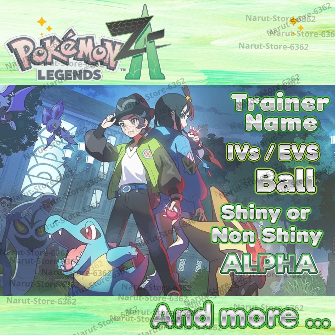 CUSTOM POKEMON🌟 SHINY🌟NON SHINY✨ALPHA🔥MEGA DIMENSION For Pokemon Legends ZA