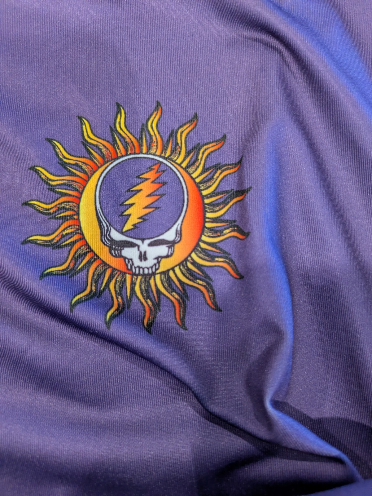 NWOT Official Grateful Dead x Section 119 Purple Sun Stealie Performance Hoodie