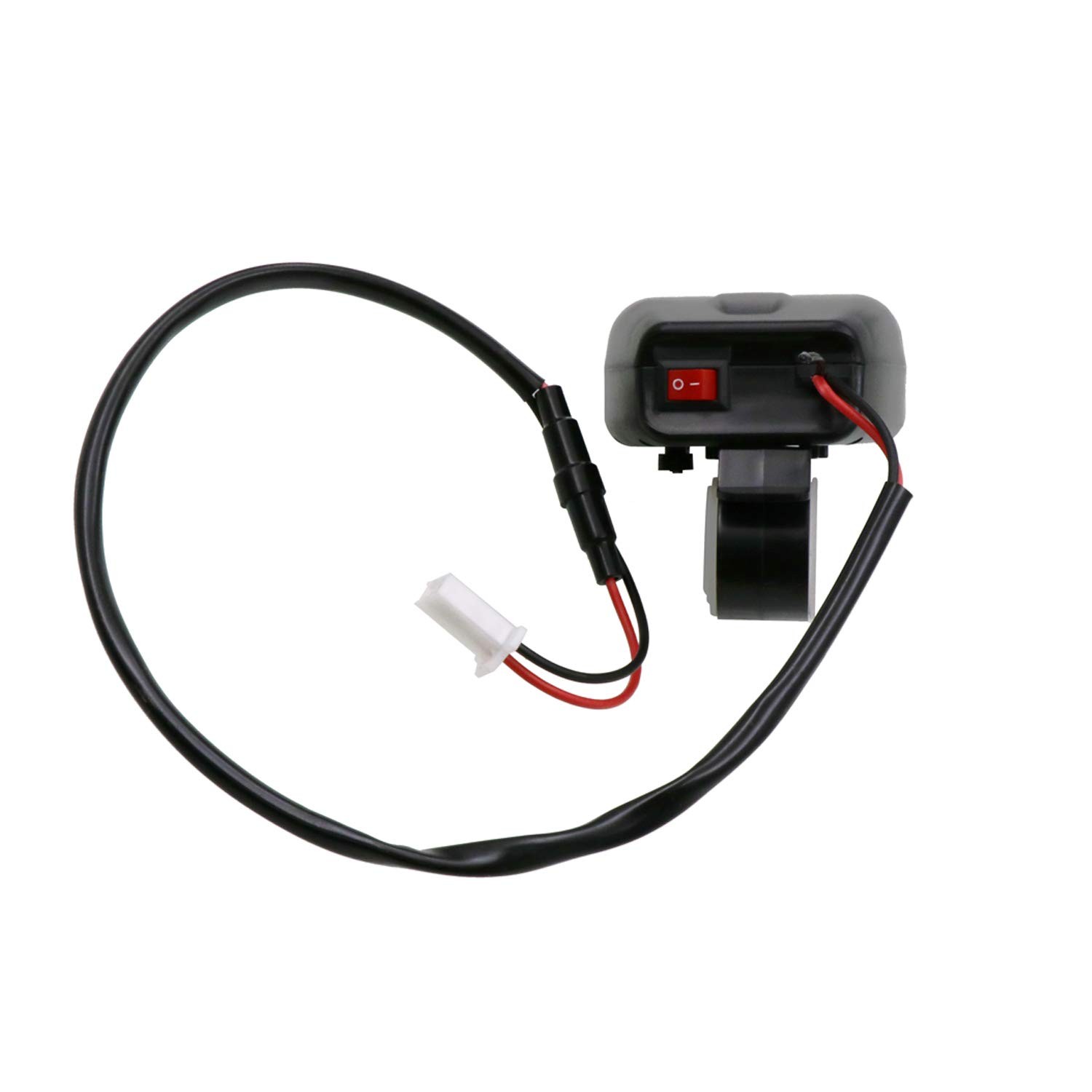 Motorcycle 5V 3.1A Dual USB Charger with Voltage Temperature Display Voltmeter