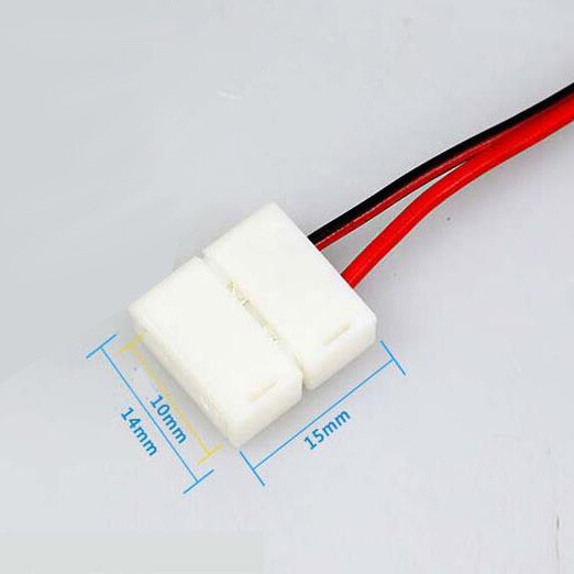 10pcs 2pin Connector Clip Adapter Wire to 8mm 10mm LED Strip 3528 2835 5050 5630