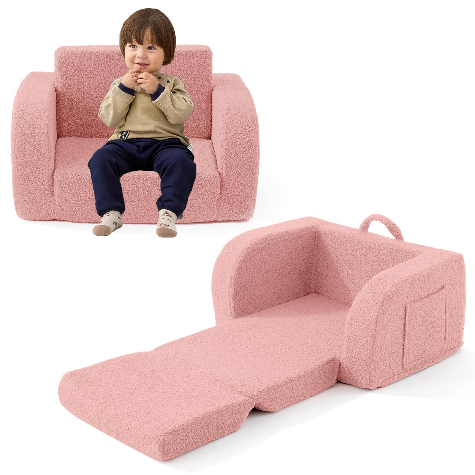 MuaMelop Toddler Couch, 2in1 Toddler Chairs Comfy 13 Years Old, Toddler Chair...