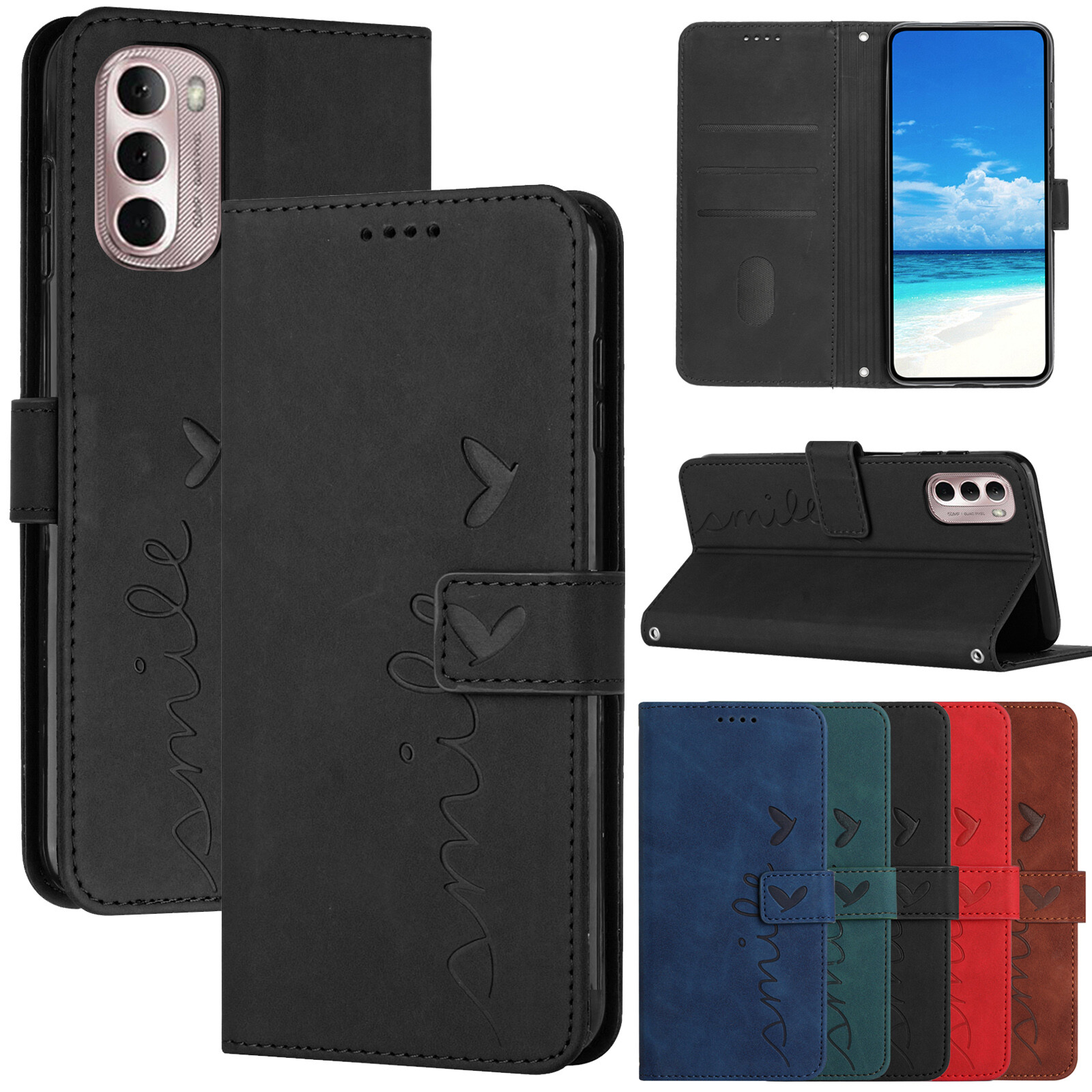 For Motorola Moto G Stylus/Pure/Power 2022 Magnetic Leather Wallet Case Cover