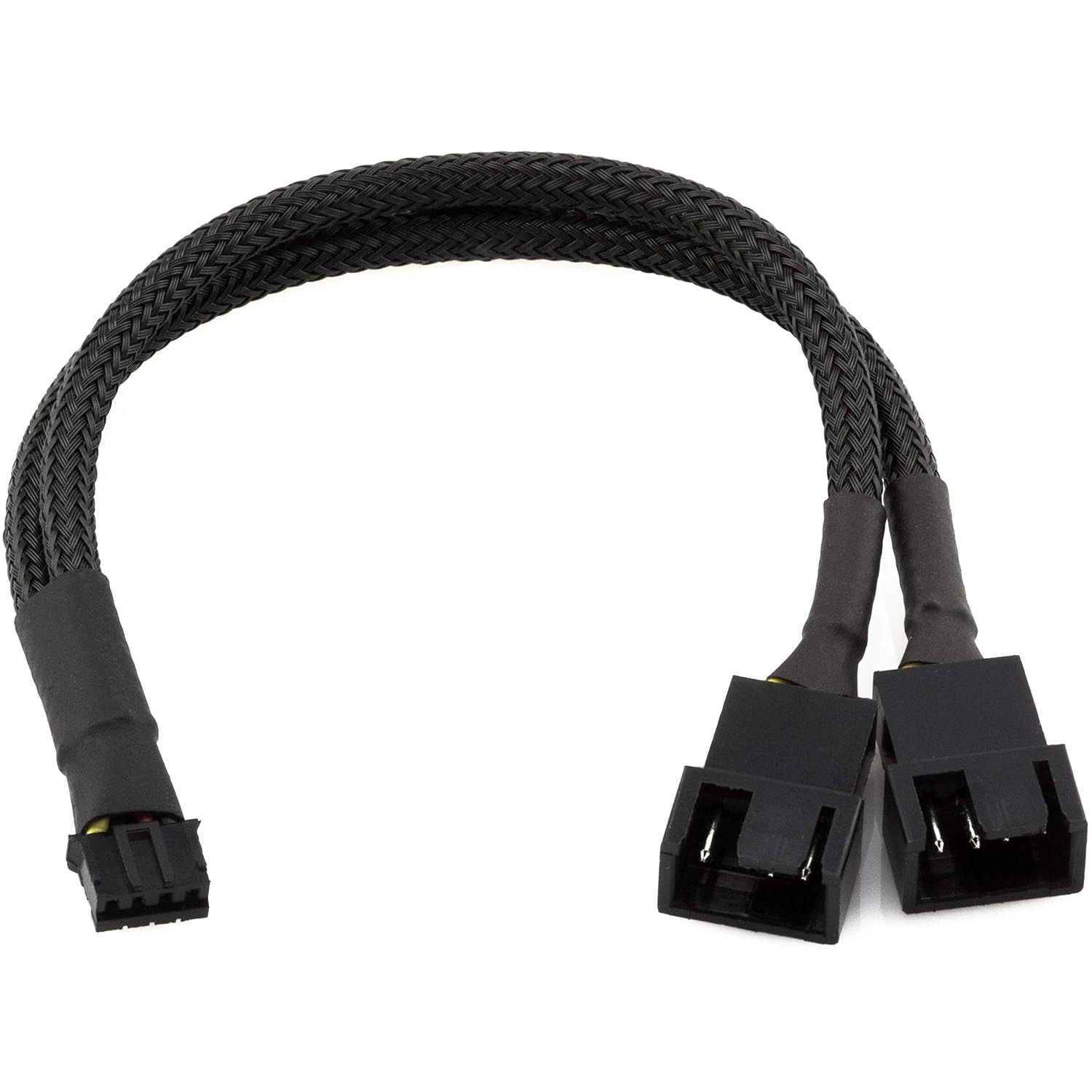 CRJ Micro 4-Pin GPU Dual Fan Adapter Cable - 6-Inch (15cm), Black PH