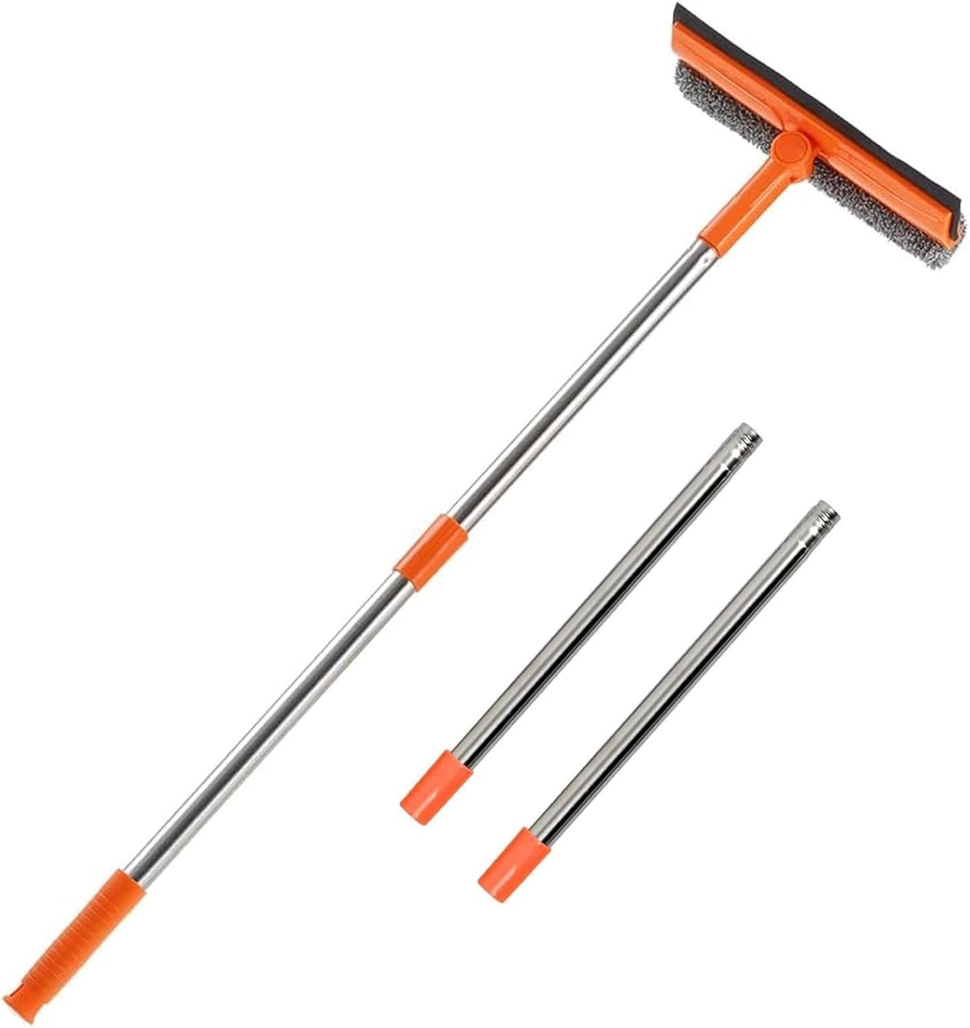 Professional 2 in 1 Window Squeegee W/ 68" Long Stainless Steel
