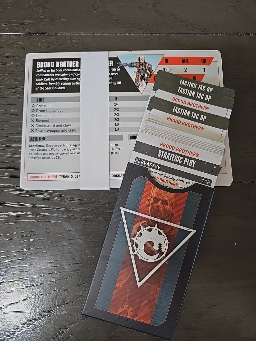 KILL TEAM Brood Brothers Data Cards And Tokens Warhammer 40k Genestealer Cults