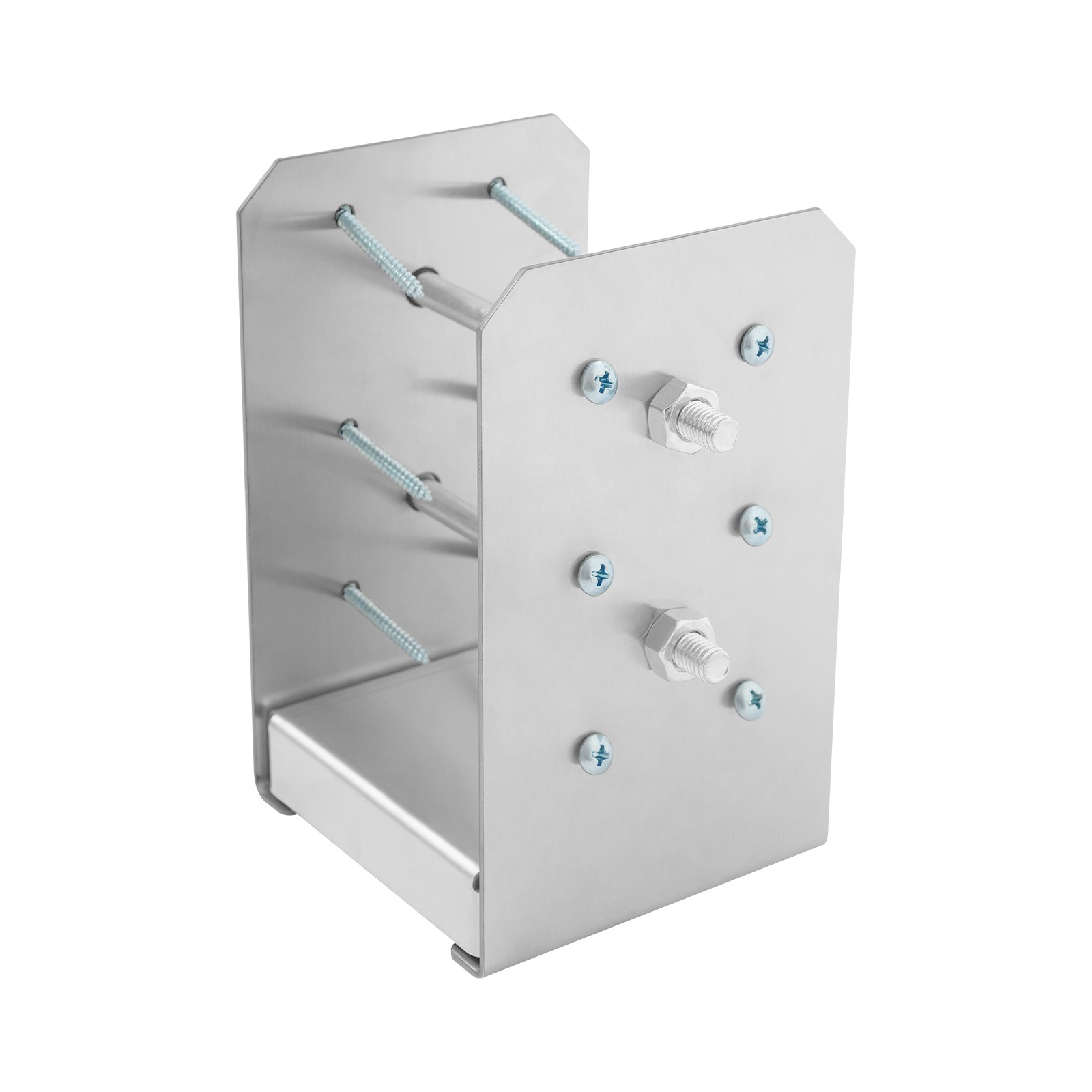12 Pack Adjustable 201 Stainless Steel U-Shaped Post Base Brackets