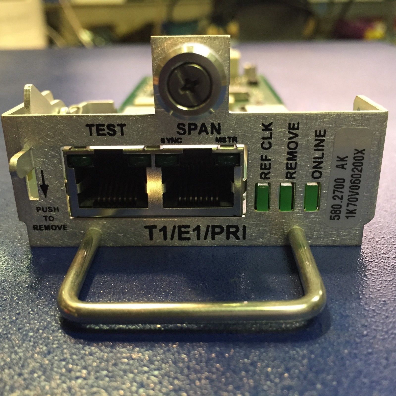 Inter-Tel Mitel 5000 T1/E1 PRI 580.2700 Primary Interface Module