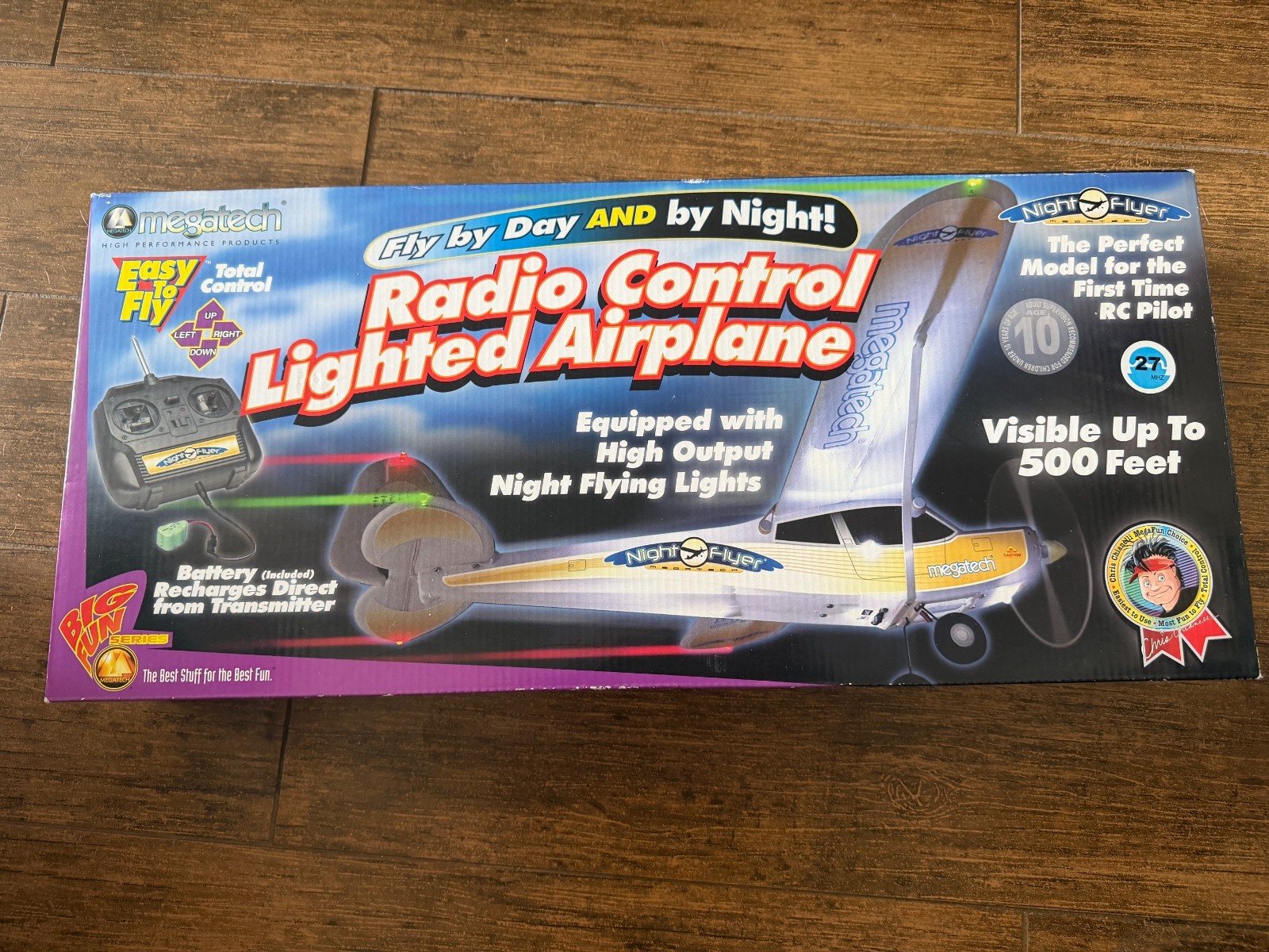 MEGATECH Radio Control Lighted Airplane DAY & NIGHT FLYER W/ LIGHTS MTC9970