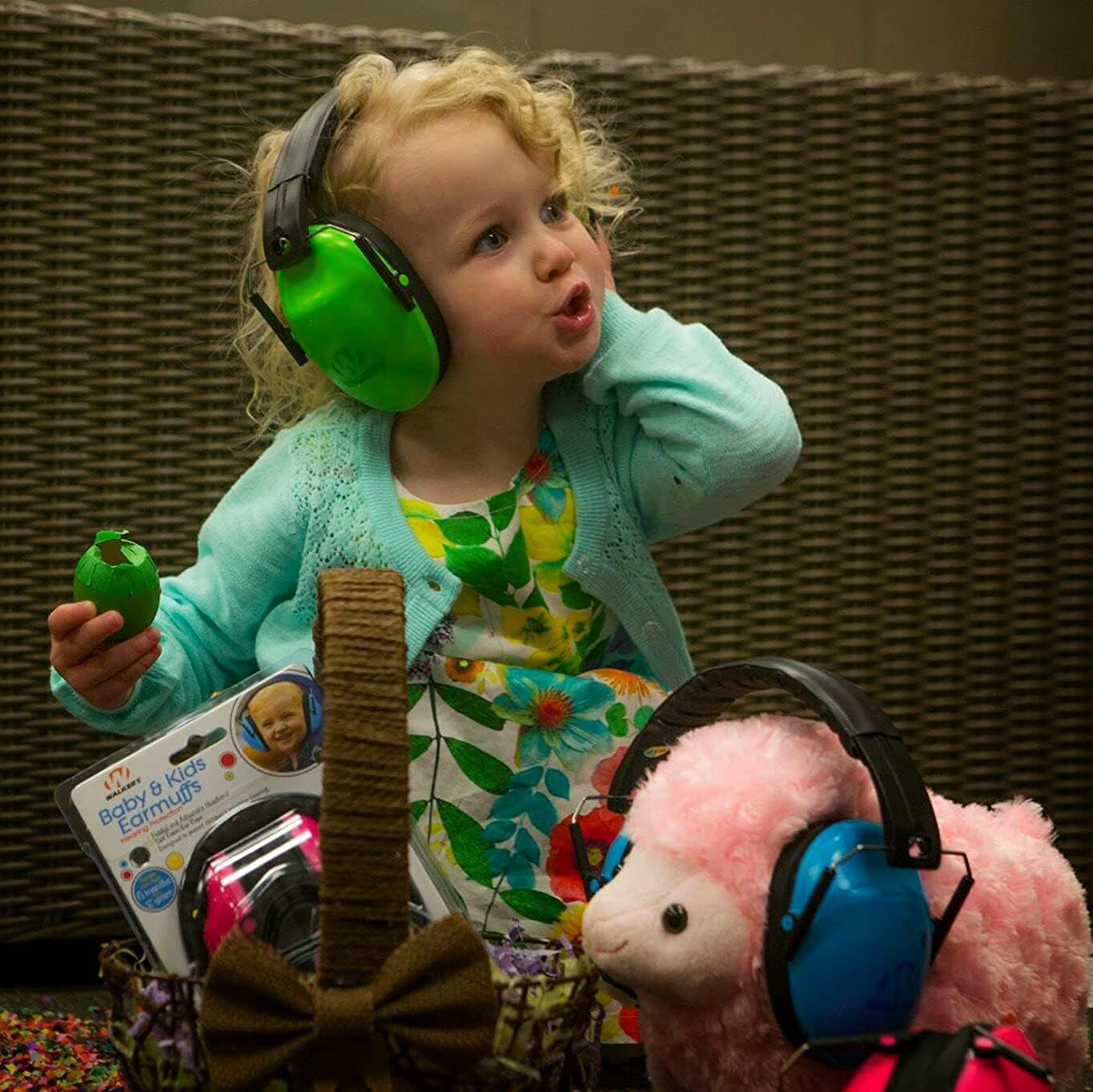 Kids Hearing Protection Earmuffs 23dB NRR Folding Adjustable Ages 6M–8Y