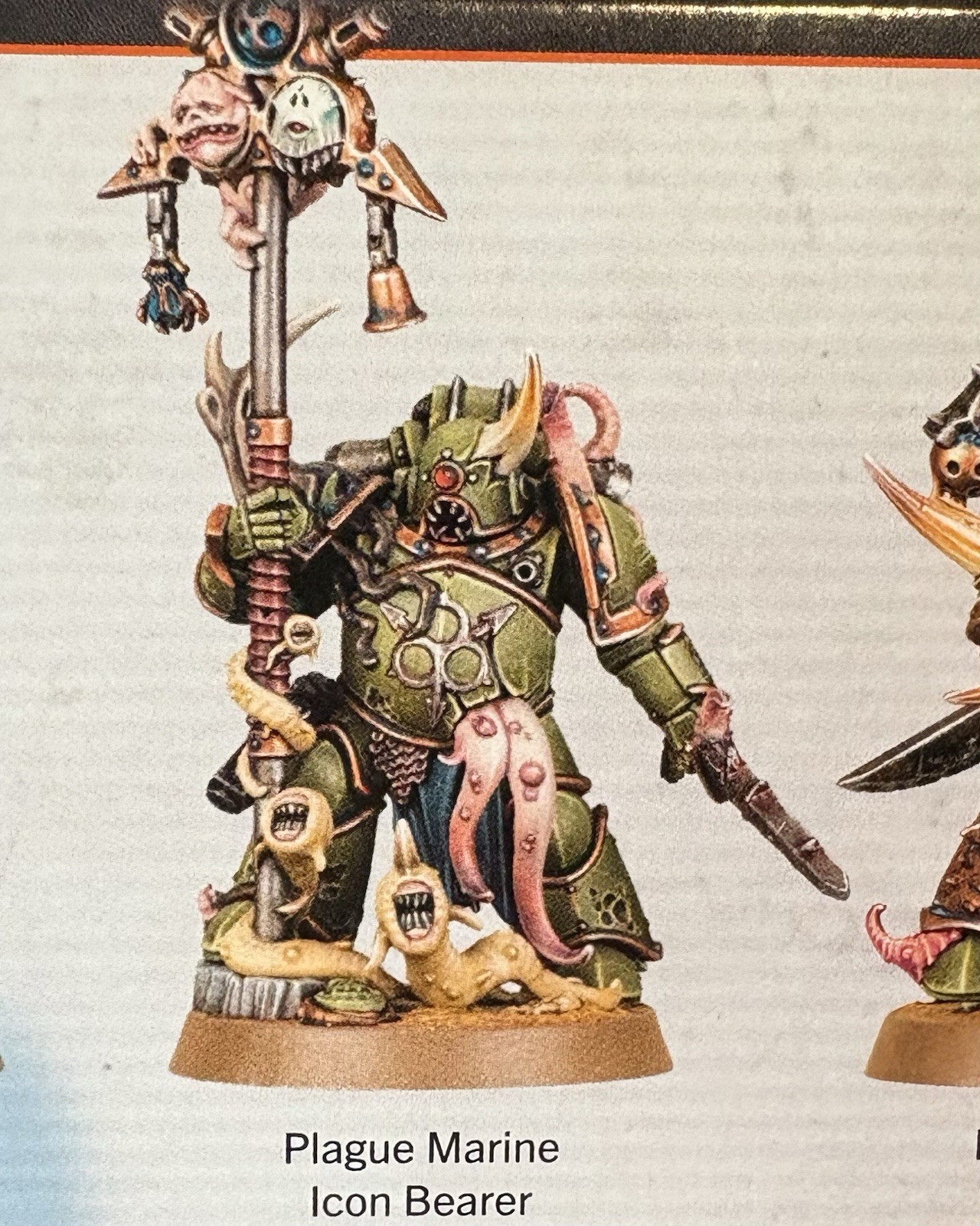 Warhammer 40k Death Guard Plague Marines ICON BEARER New On Sprue