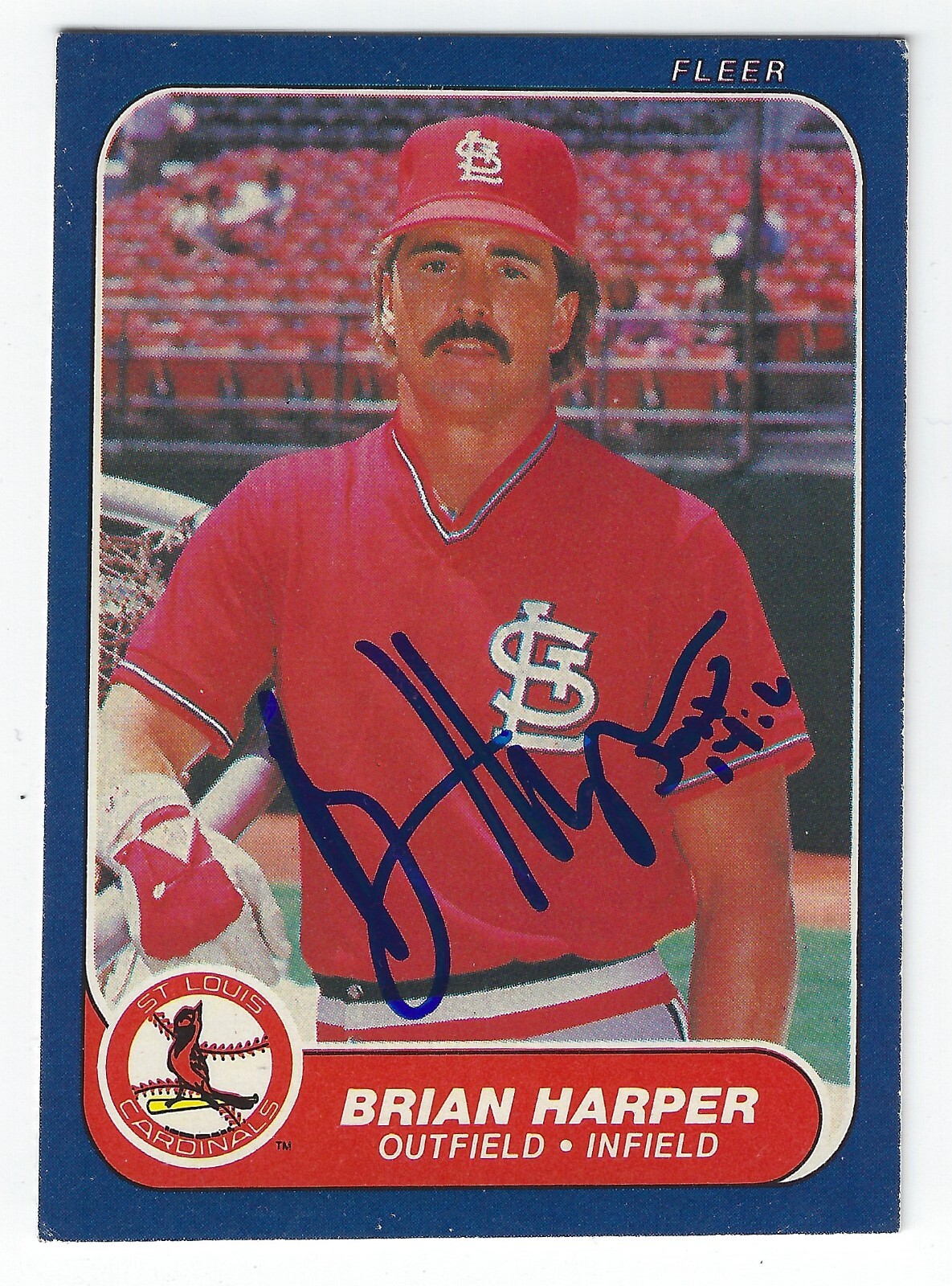 BRIAN HARPER ST LOUIS CARDINALS SIGNED CARD PIRATES TWINS BREWERS TIGERS ANGELS