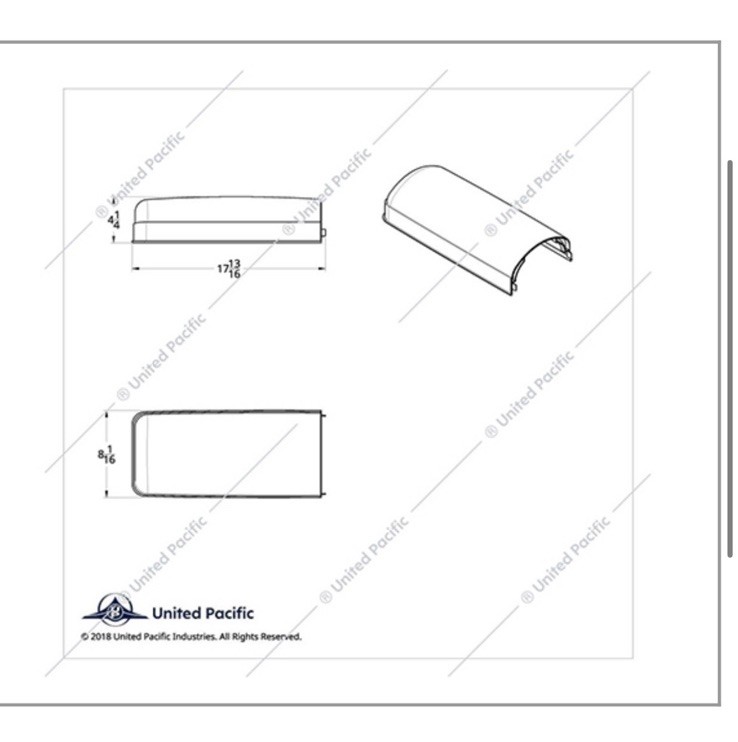 Freightliner Cascadia Chrome Back Cab Mirror Cover DS Left Side 42355