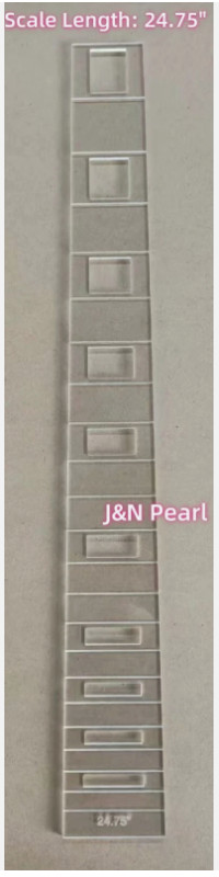1pc Acrylic Template for Les Paul Custom Fingerboard Inlay 24.75" Scale Length