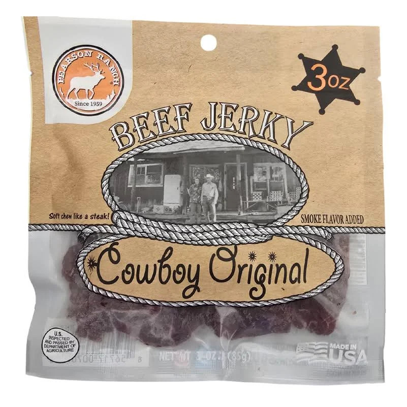 Pearson Ranch Cowboy Style Chewy Cut Original Beef Jerky One (1) - 3 oz Bag